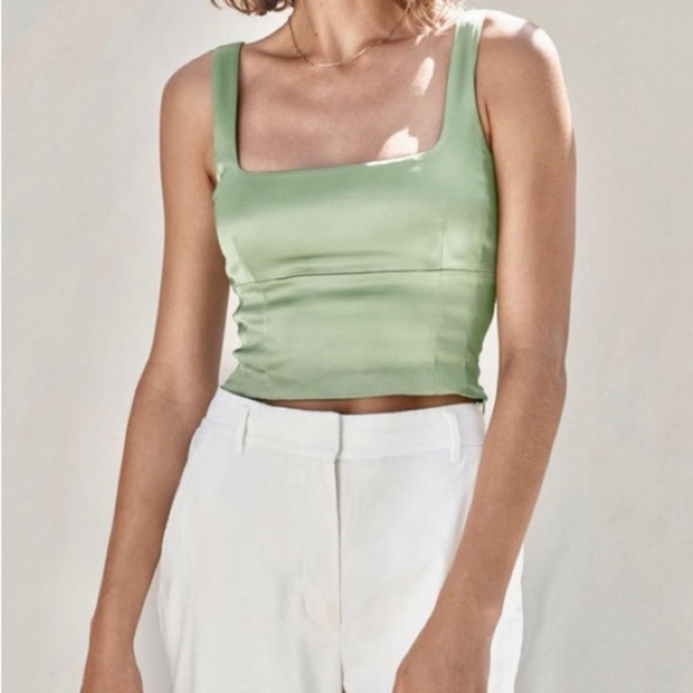 Wilfred Sage Green Shine Bustier